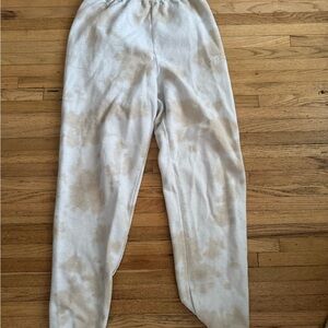 Summer Fridays Cream and Tan Lounge Pants